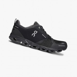 Black Men's On Running Cloudflyer Waterproof Road Running Shoes | 617402-BAQ