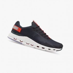 Black Men's On Running Cloudnova Form Running Shoes | 713459-QZC