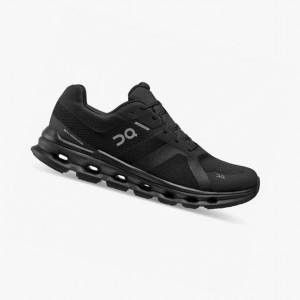 Black Men's On Running Cloudrunner Waterproof Running Shoes | 936187-MPC