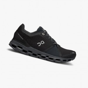 Black Men's On Running Cloudstratus Road Running Shoes | 431659-GFZ