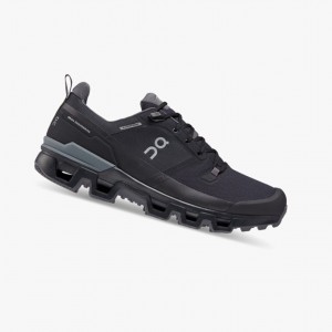 Black Men's On Running Cloudwander Waterproof Running Shoes | 810456-PQD