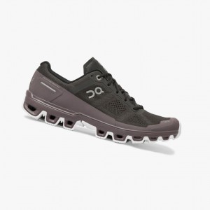 Black Women's On Running Cloudventure Trail Running Shoes | 243178-HQR