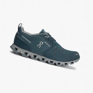 Blue Women's On Running Cloud Waterproof Road Running Shoes | 798632-GHP