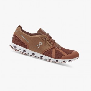 Brown Men's On Running Cloud Road Running Shoes | 814792-XTW