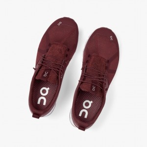 Burgundy Men's On Running Cloud Terry Road Running Shoes | 408961-MDQ