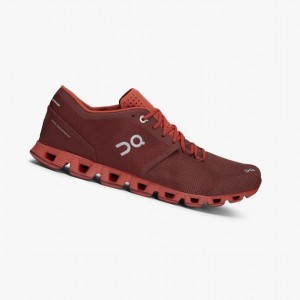 Burgundy Men's On Running Cloud X Training Shoes | 431025-JXD