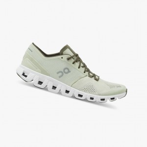 Green Men's On Running Cloud X Training Shoes | 184376-HCQ