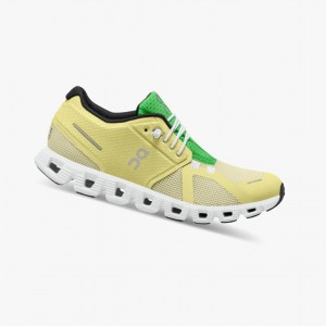 Hay/Acacia Women's On Running Cloud 5 Push Running Shoes | 613450-OEB