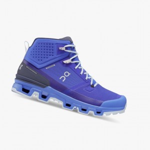 Indigo / Deep Blue Men's On Running Cloudrock 2 Waterproof Hiking Boots | 834952-WQU