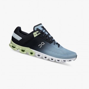 Ink/Meadow Men's On Running Cloudflow Training Shoes | 492867-DHN