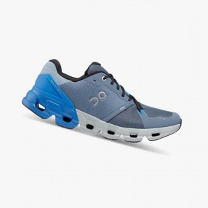 Metal/Lapis Men's On Running Cloudflyer 4 Running Shoes | 513804-JHY