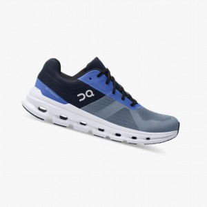 Metal/Midnight Men's On Running Cloudrunner Running Shoes | 295630-VNB