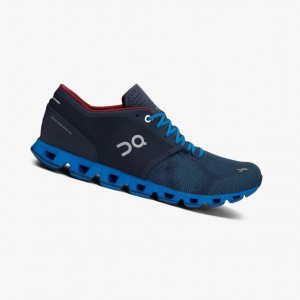 Navy Men's On Running Cloud X Training Shoes | 429061-KSY