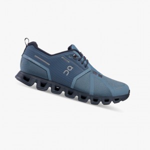 Navy Women's On Running Cloud 5 Waterproof Running Shoes | 013857-IWF