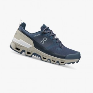 Navy Women's On Running Cloudwander Waterproof Running Shoes | 309184-HYC