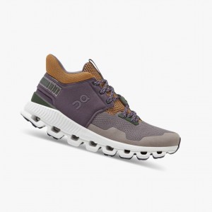 Purple Women's On Running Cloud Hi Edge Road Running Shoes | 756492-DLA