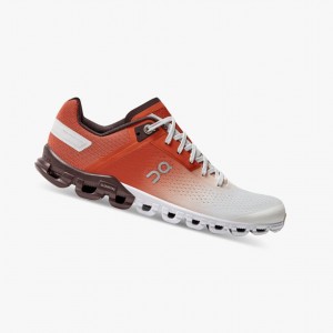 Red / White Women's On Running Cloudflow Training Shoes | 580426-PSF