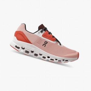 Rose / Red Women's On Running Cloudstratus Road Running Shoes | 031529-UXI