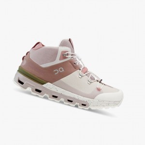 Rose / White Women's On Running Cloudtrax Hiking Boots | 276083-XEZ