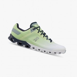 White Men's On Running Cloudflow Training Shoes | 052987-TAW