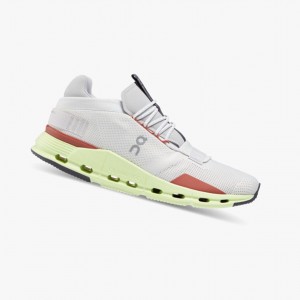 White Men's On Running Cloudnova Sneakers | 492836-JLZ