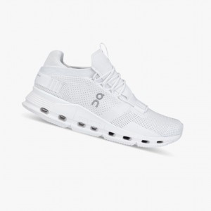 White Men's On Running Cloudnova Sneakers | 072951-BGC