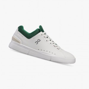 White / Green Women's On Running THE ROGER Advantage Sneakers | 632519-JBH