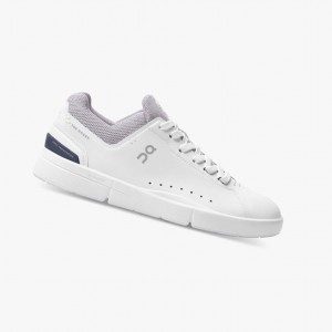 White / Purple Women's On Running THE ROGER Advantage Sneakers | 213756-VKR