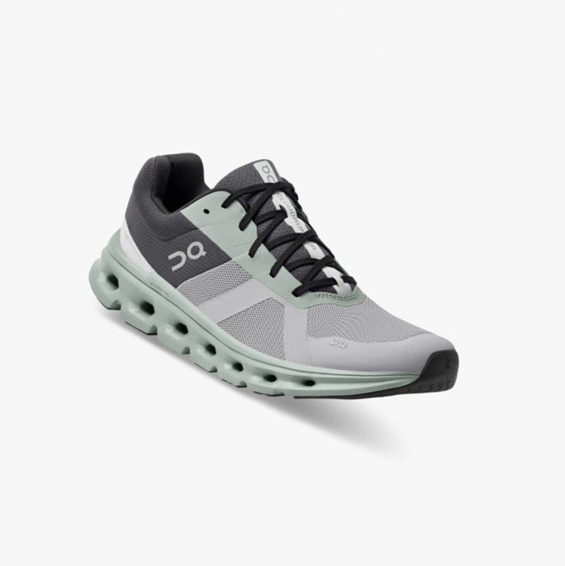 Alloy/Moss Men's On Running Cloudrunner Running Shoes | 049356-MTC