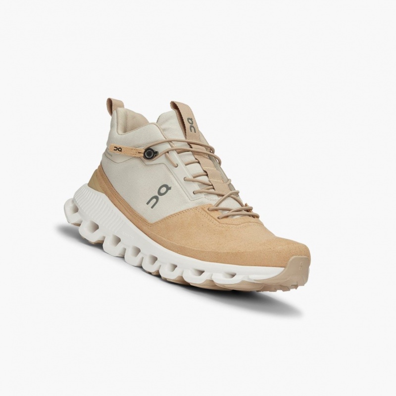 Beige Women's On Running Cloud Hi Road Running Shoes | 721086-EPR