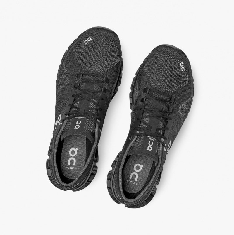 Black Men's On Running Cloud X Training Shoes | 410783-UQN