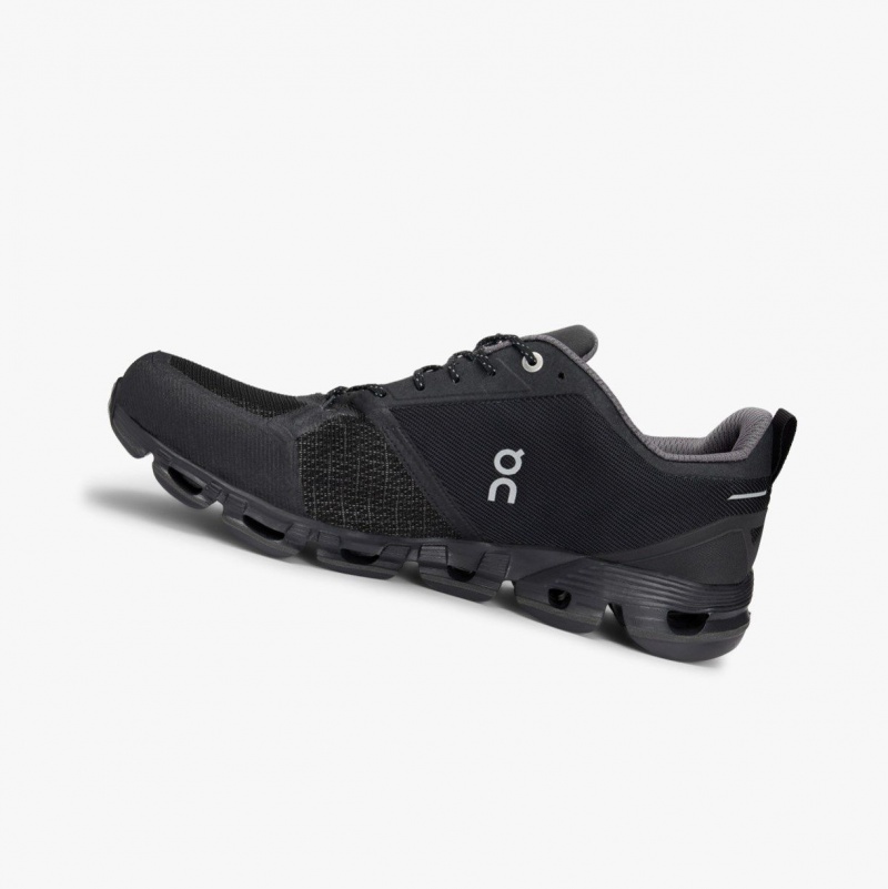 Black Men's On Running Cloudflyer Waterproof Road Running Shoes | 617402-BAQ