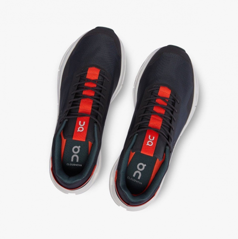 Black Men's On Running Cloudnova Form Running Shoes | 713459-QZC