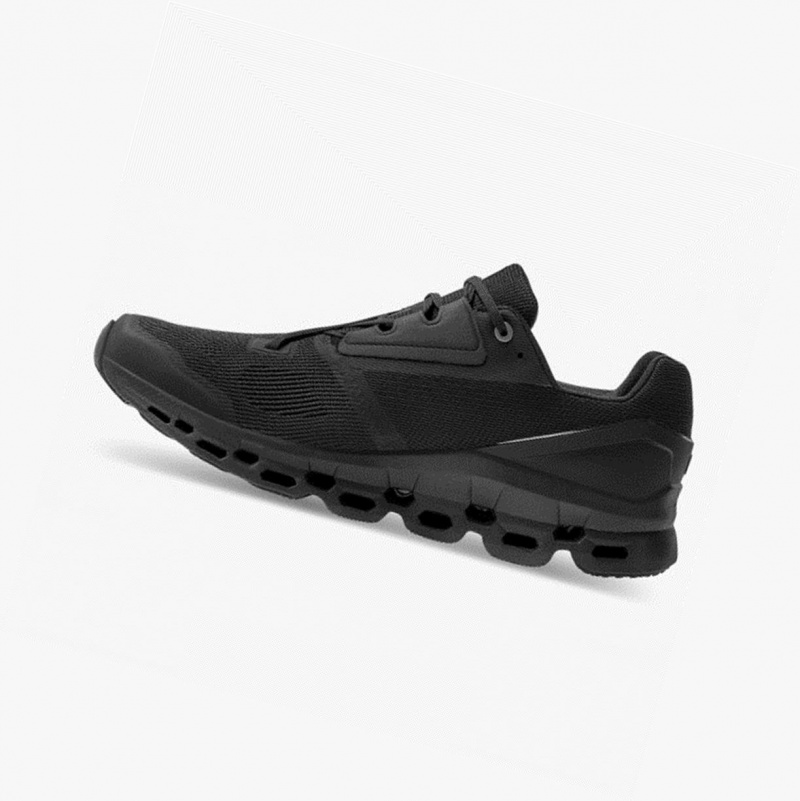 Black Men's On Running Cloudstratus Road Running Shoes | 709351-NQM