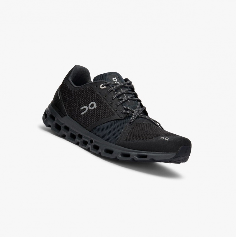 Black Men's On Running Cloudstratus Road Running Shoes | 431659-GFZ