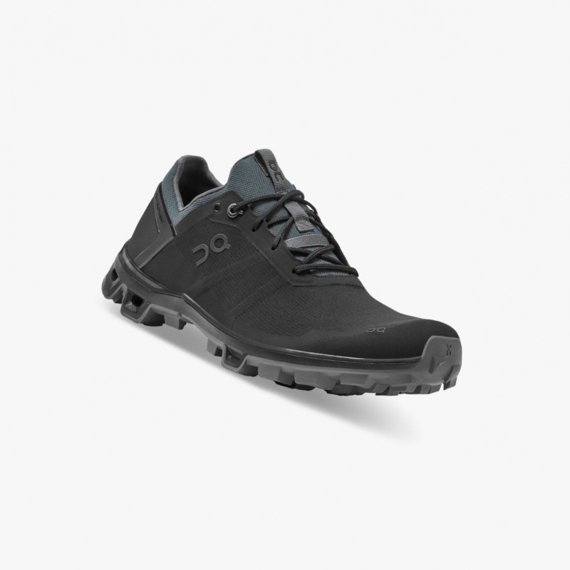 Black Men's On Running Cloudventure Peak Trail Running Shoes | 629451-TIN