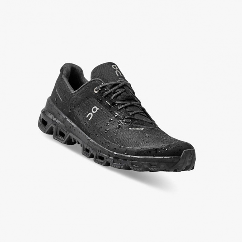 Black Men's On Running Cloudventure Waterproof Trail Running Shoes | 342679-BTZ