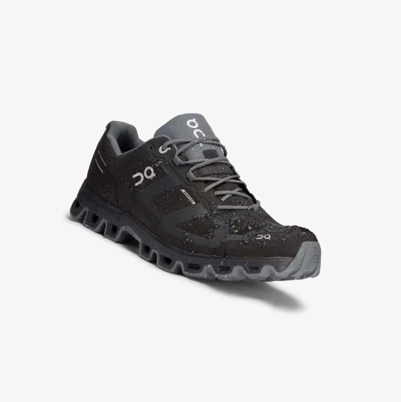 Black Men's On Running Cloudventure Waterproof Trail Running Shoes | 307586-DEP