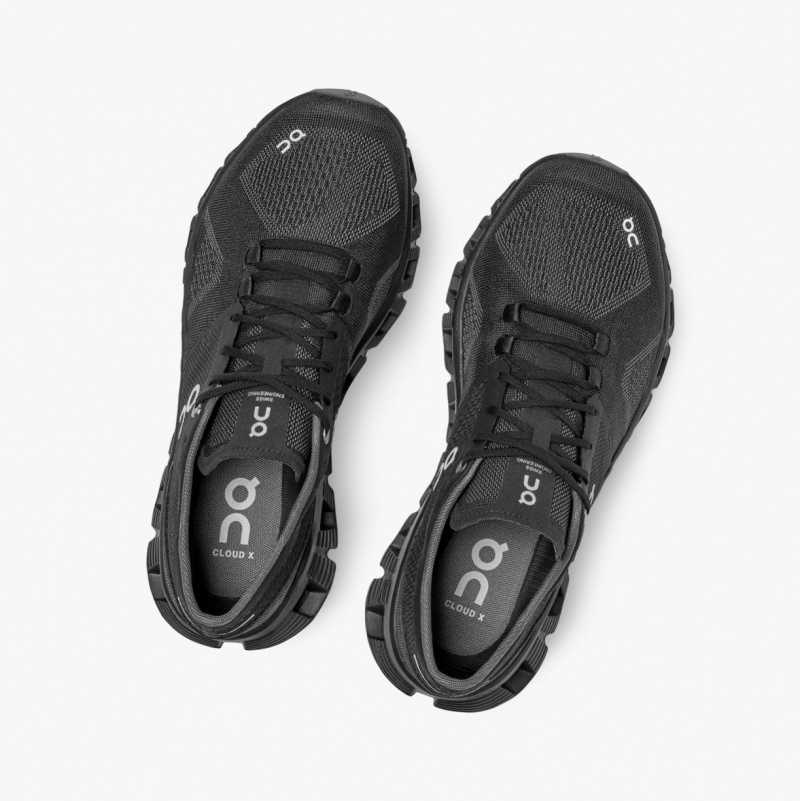 Black Women's On Running Cloud X Training Shoes | 123058-GIX