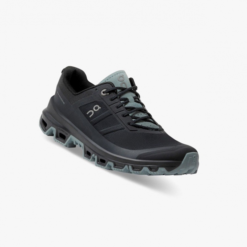 Black Women's On Running Cloudventure Trail Running Shoes | 458301-DHW