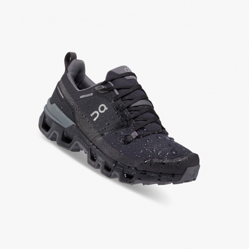 Black Women's On Running Cloudwander Waterproof Running Shoes | 083251-VQN