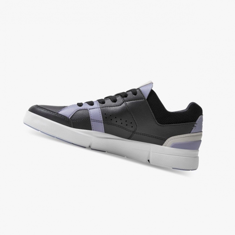 Black / Lavender Women's On Running THE ROGER Clubhouse Sneakers | 943526-WSN