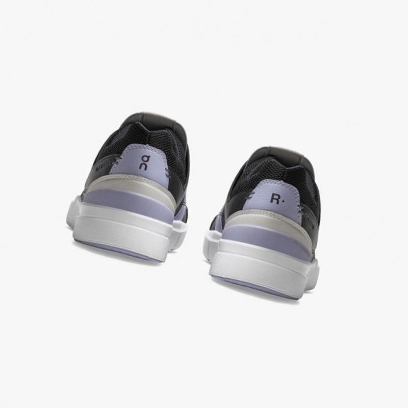 Black / Lavender Women's On Running THE ROGER Clubhouse Sneakers | 943526-WSN