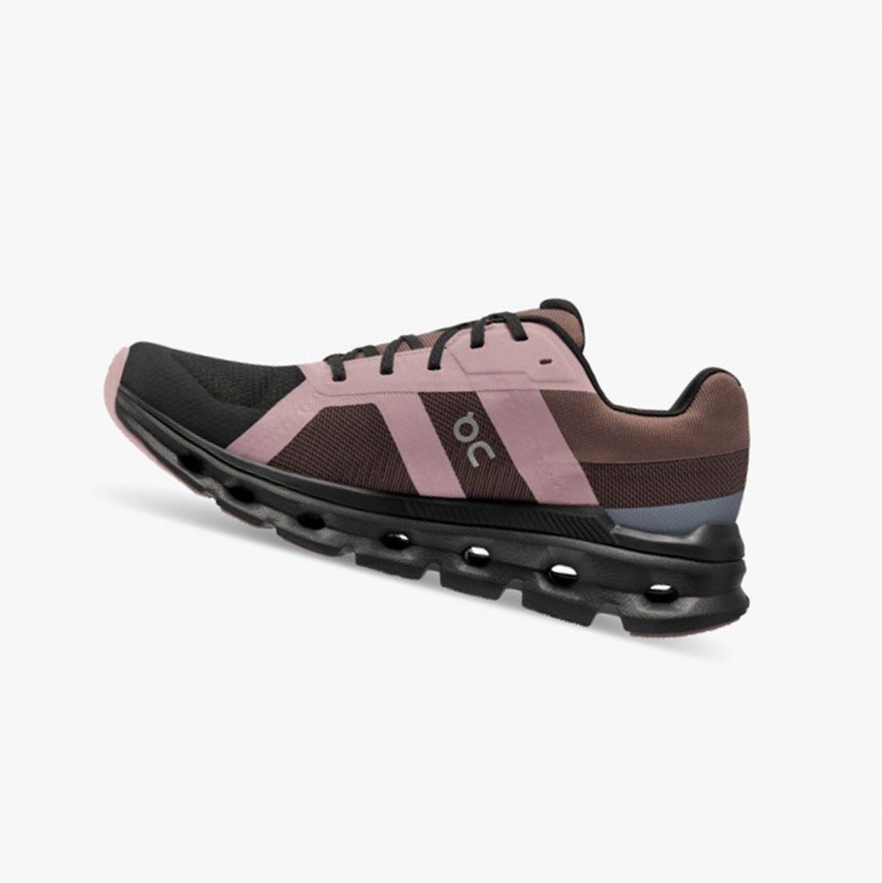 Black / Purple Women's On Running Cloudrunner Waterproof Running Shoes | 539014-HSQ