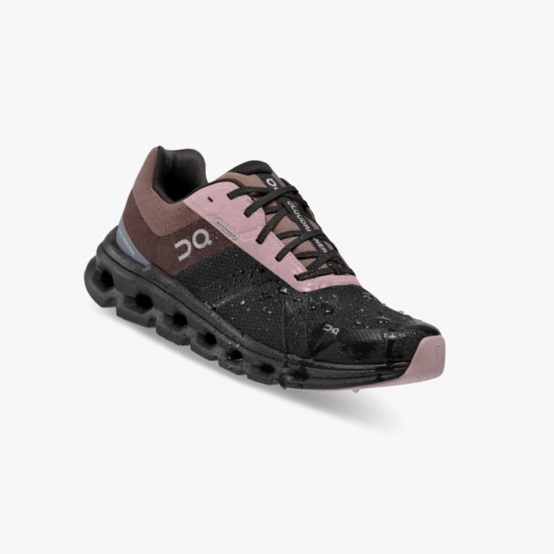 Black / Purple Women's On Running Cloudrunner Waterproof Running Shoes | 539014-HSQ