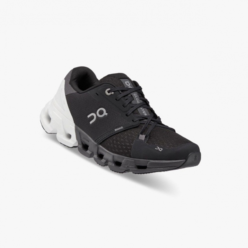 Black / White Men's On Running Cloudflyer 4 Wide Running Shoes | 419360-XMI