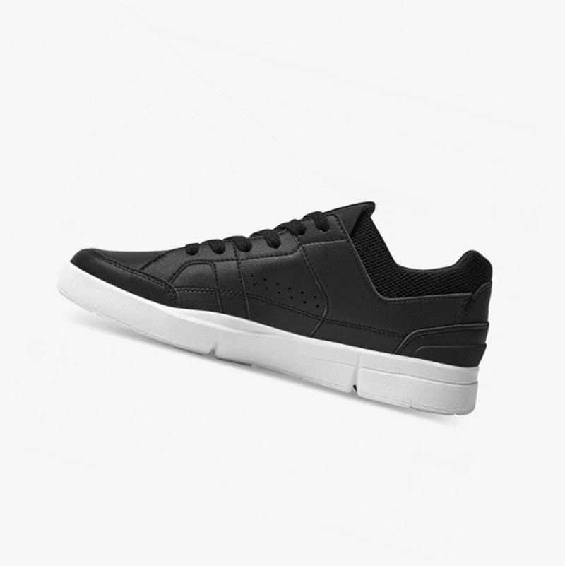 Black / White Men's On Running THE ROGER Clubhouse Sneakers | 273840-UHT