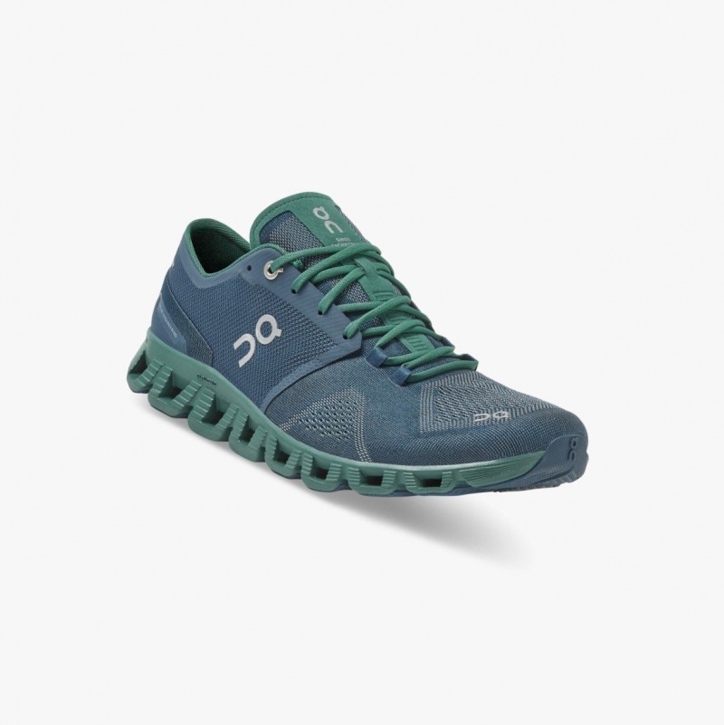 Blue Men's On Running Cloud X Training Shoes | 572641-WXK