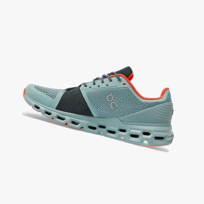 Blue Men's On Running Cloudstratus Road Running Shoes | 617902-FRK