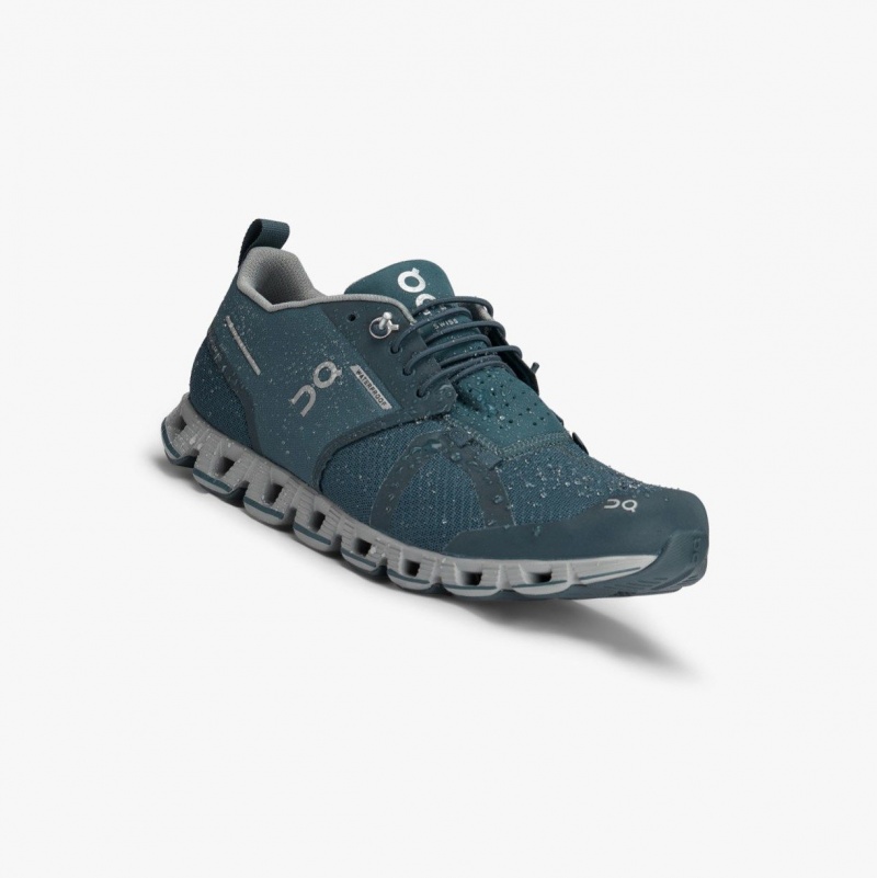 Blue Women's On Running Cloud Waterproof Road Running Shoes | 798632-GHP